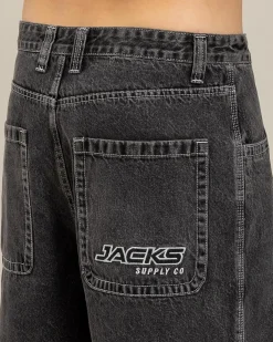 Denim|Shorts & Bottoms*Jacks Heritage Denim Shorts Faded Black