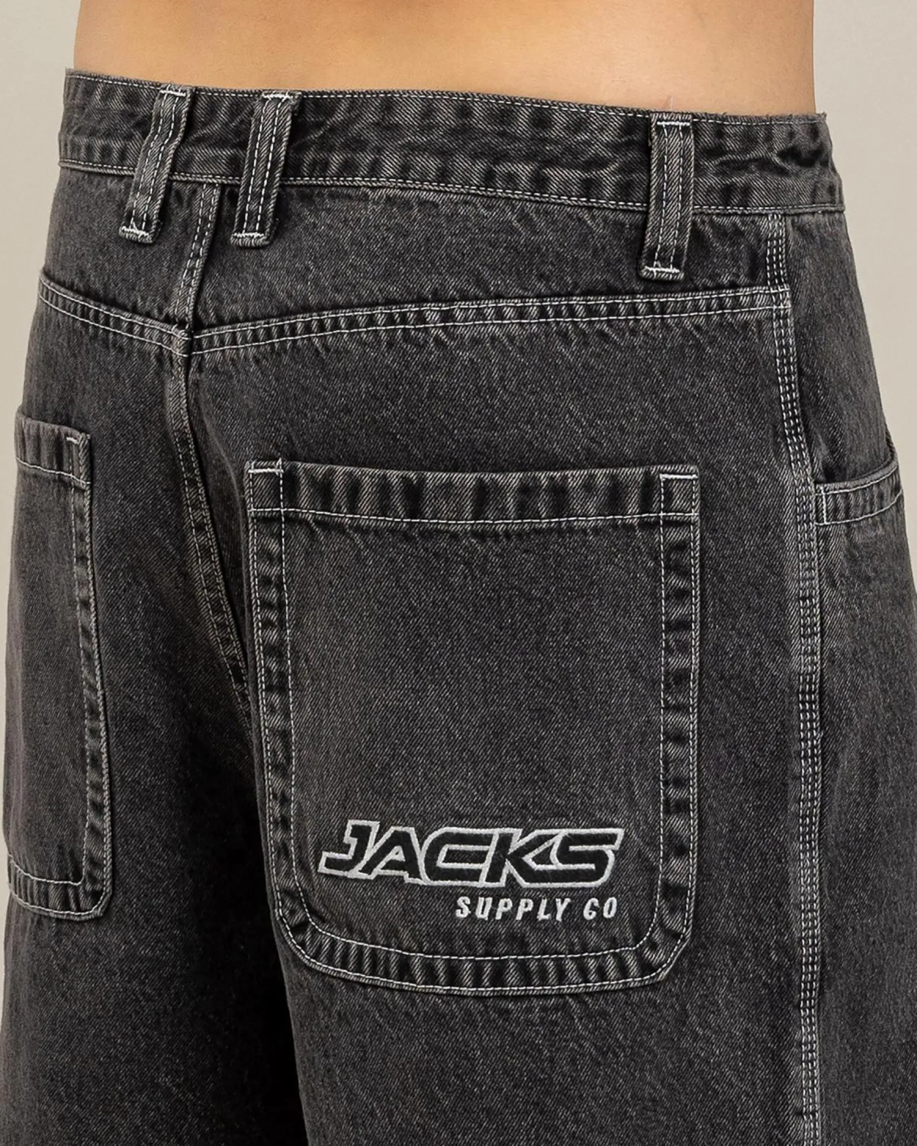Denim|Shorts & Bottoms*Jacks Heritage Denim Shorts Faded Black