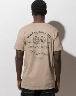 Tops & T-Shirts*Unit Heritage T-Shirt Tan