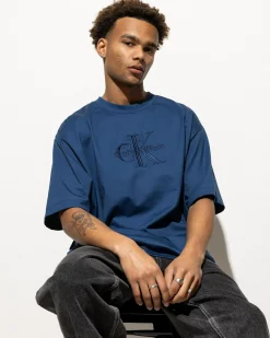 Hot Hero Monologo Embroidered T-Shirt Tops & T-Shirts