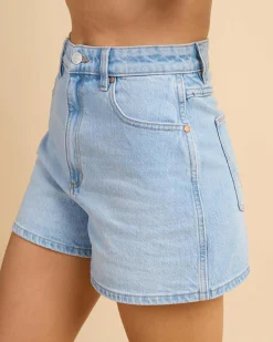 Denim|Bottoms*Wrangler Hi Bells Shorts Blue Tour