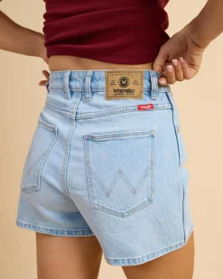 Denim|Bottoms*Wrangler Hi Bells Shorts Blue Tour