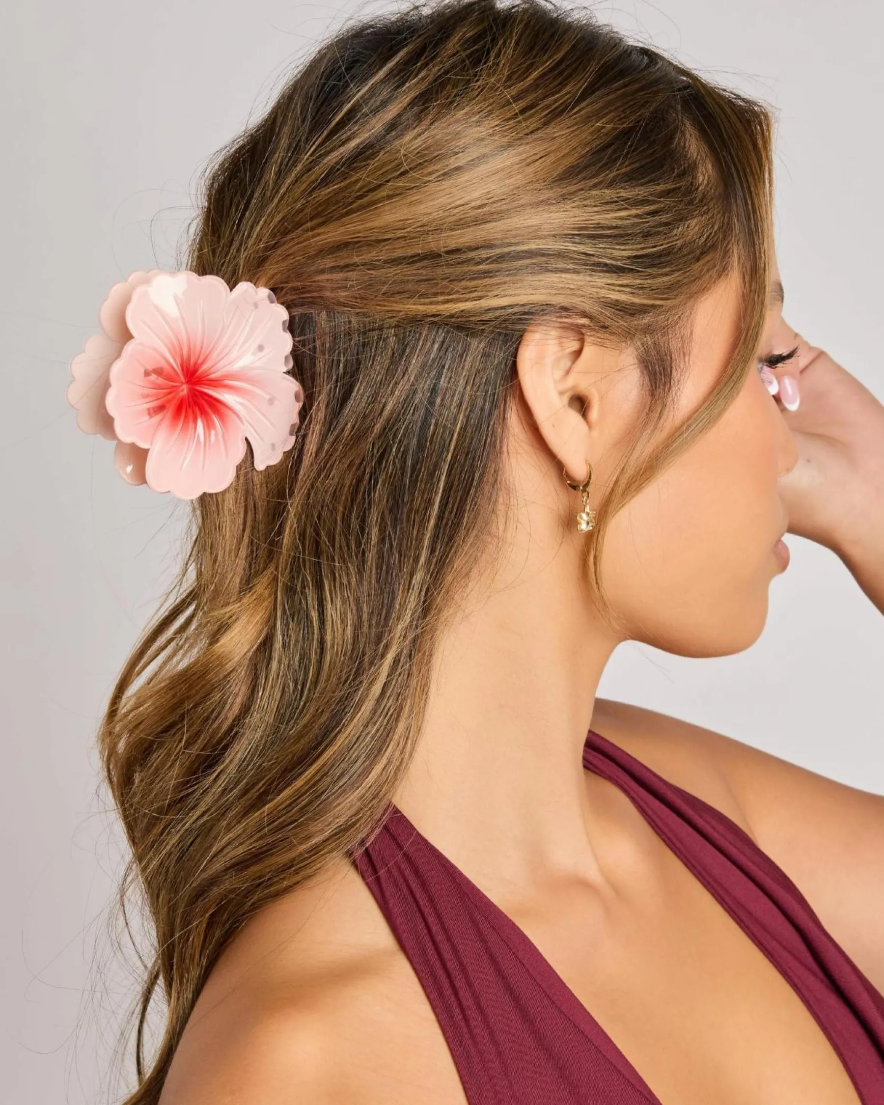 Sale Hibiscus Flower Hair Claw Clip Women Beauty & Hair