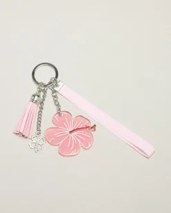Gifts & Novelty|Gifts & Novelty*Karyn In LA Hibiscus flower Keyring Pale Pink