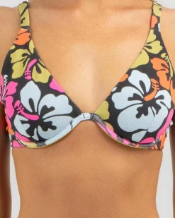 Best Hibiscus Heat D-DD Balconette Bikini Top Women Bikinis