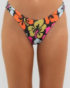 Hot Hibiscus Heat High Cut Cheeky Bikini Bottom Women Bikinis