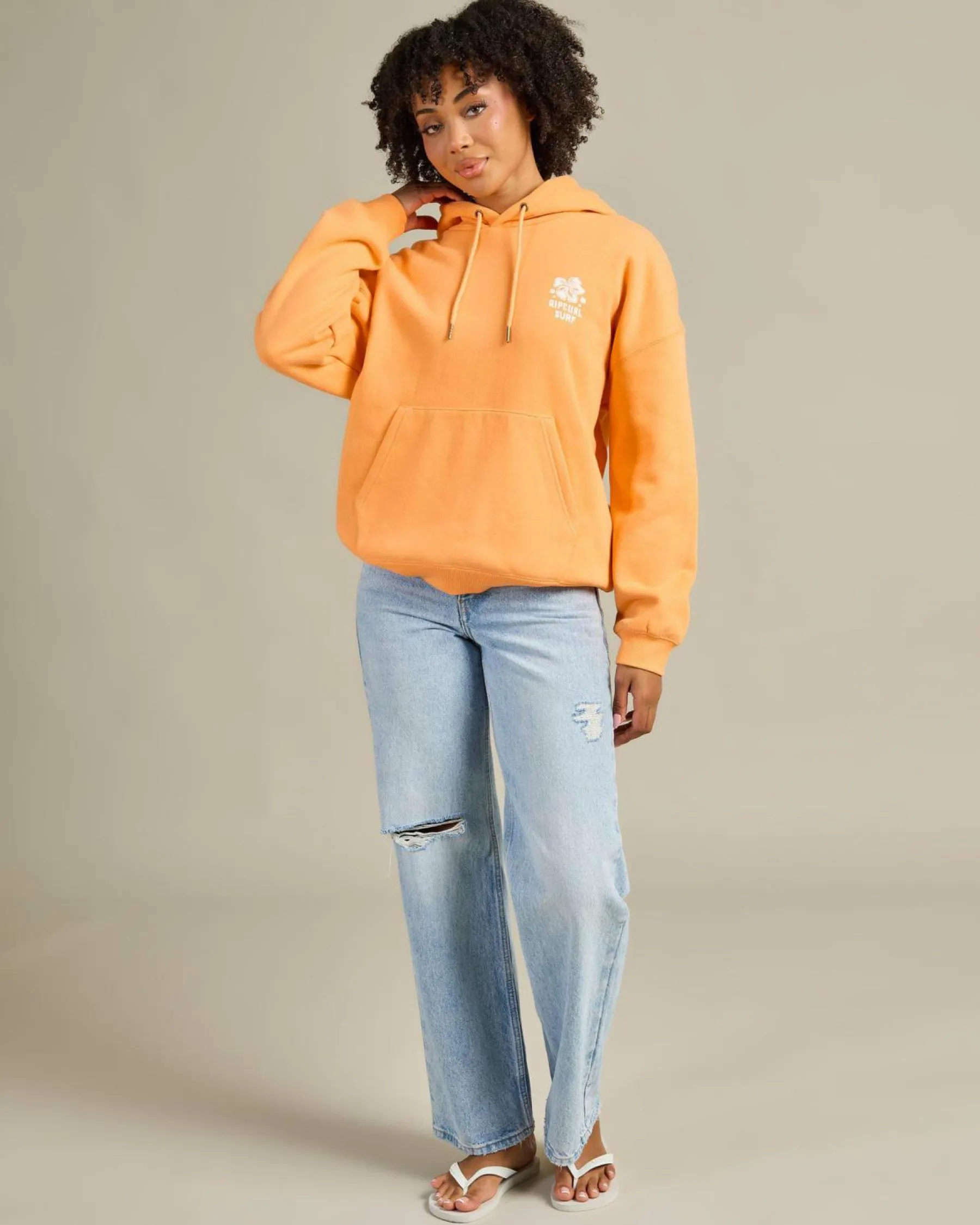 Jumpers & Hoodies*Rip Curl Hibiscus Heritage Hoodie Light Orange