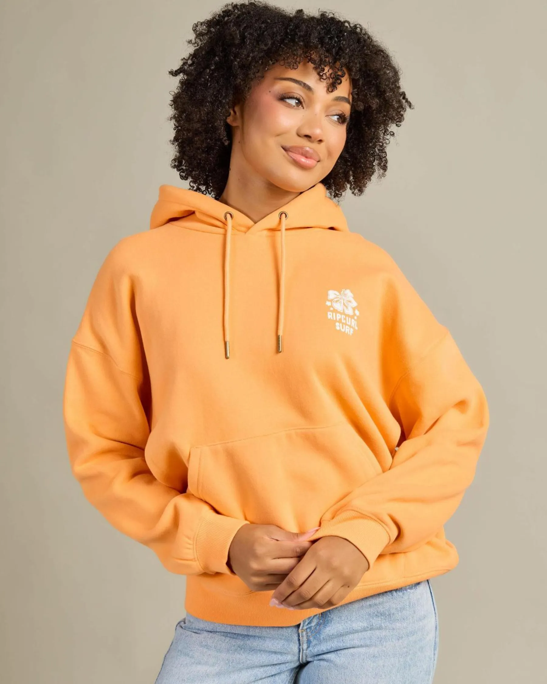 Jumpers & Hoodies*Rip Curl Hibiscus Heritage Hoodie Light Orange