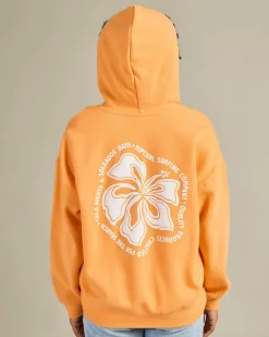 Jumpers & Hoodies*Rip Curl Hibiscus Heritage Hoodie Light Orange