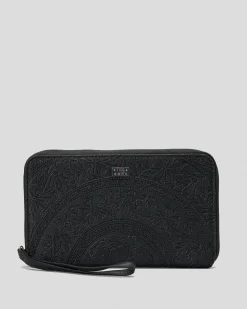 Wallets*Billabong Hibiscus Travel Wallet Black