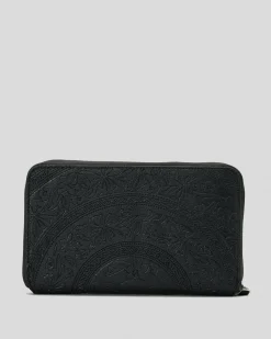 Wallets*Billabong Hibiscus Travel Wallet Black