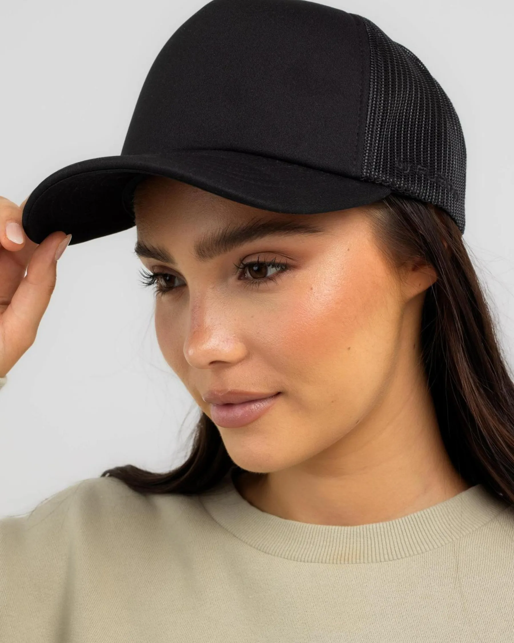 Sale High Crown Trucker Cap Women Headwear