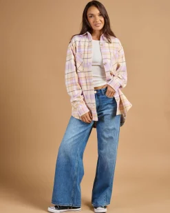 Clearance High Tide Soft Flannel Shirt Women Tops