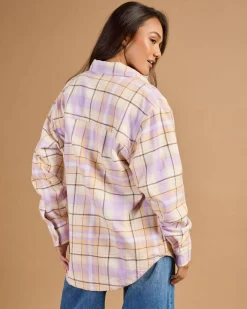 Clearance High Tide Soft Flannel Shirt Women Tops