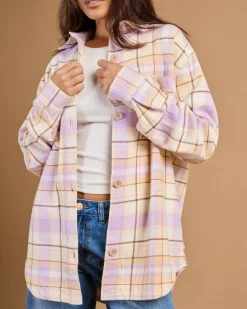Clearance High Tide Soft Flannel Shirt Women Tops