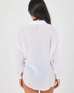 Beach Covers & Overswim*Mooloola Holly Cover Up White