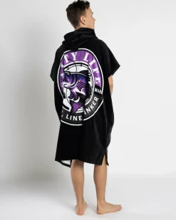 Beach Accessories & Towels*Salty Life Hooked V2 Hooded Towel Black/maroon