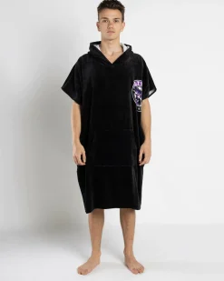 Beach Accessories & Towels*Salty Life Hooked V2 Hooded Towel Black/maroon