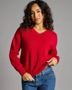 Knitwear|Jumpers & Hoodies*Ava And Ever Hopkins V Neck Knit Jumper Berry
