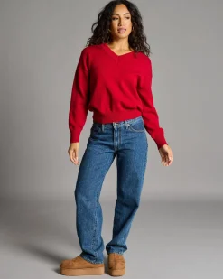 Knitwear|Jumpers & Hoodies*Ava And Ever Hopkins V Neck Knit Jumper Berry