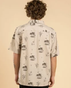 Tops & T-Shirts*Quiksilver Horizon Haze Short Sleeve Shirt Cloudy Gray