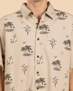 Tops & T-Shirts*Quiksilver Horizon Haze Short Sleeve Shirt Cloudy Gray