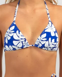 Bikinis*Topanga Hudson Triangle Bikini Top Blue/white