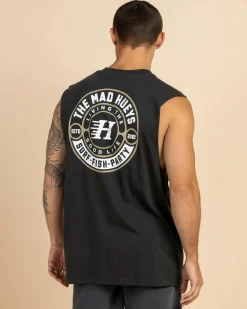 Tops & T-Shirts*The Mad Hueys Hueys Good Life Muscle Tank Vintage Black