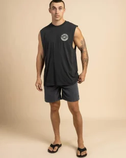 Tops & T-Shirts*The Mad Hueys Hueys Good Life Muscle Tank Vintage Black