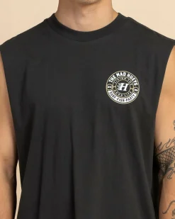 Tops & T-Shirts*The Mad Hueys Hueys Good Life Muscle Tank Vintage Black