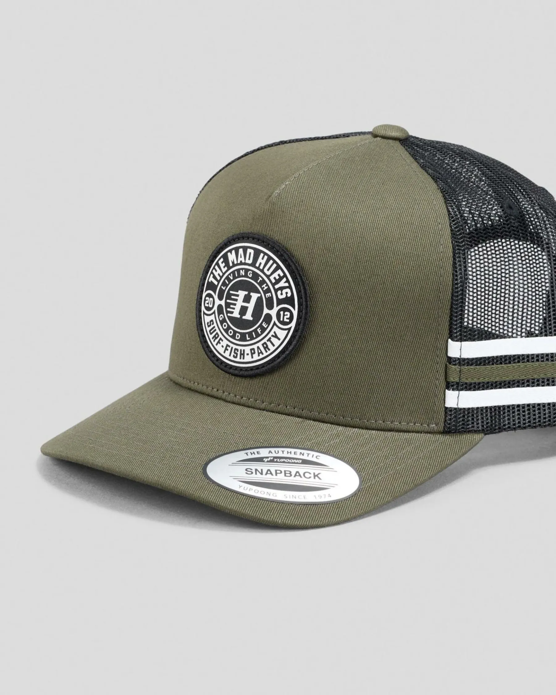 Headwear*The Mad Hueys Hueys Good Life Trucker Cap Olive