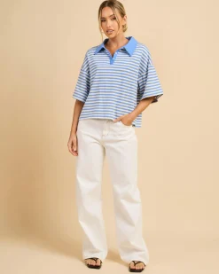 Hot Hunter Stripe Shirt Women Tops