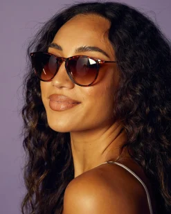 Sunglasses*Indie Eyewear Hyra Sunglasses S Tort/gd Brown