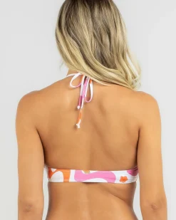 Bikinis*Topanga Ibeza Triangle Bikini Top Pink/orange