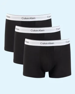 Underwear & Sleepwear*Calvin Klein Icon Cotton Stretch Low Rise Trunk 3 Pack Black/black/black