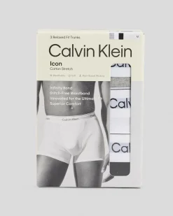 Icon Cotton Stretch Relaxed Fit Trunk 3 Pack Underwear & Sleepwear