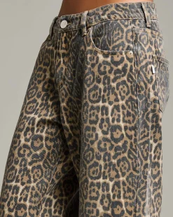 Denim|Bottoms*DESU Icon Leo Straight Leg Jeans Leopard