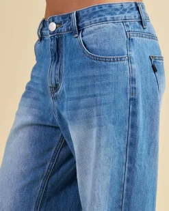 Outlet Icon Straight Leg Jeans Women Denim|Bottoms