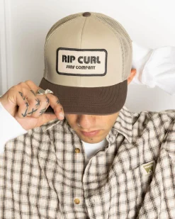 Headwear*Rip Curl Icons Pump Trucker Cap Taupe