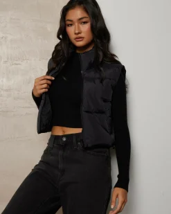 Jackets & Coats*Ava And Ever Icy Puffer Vest Black