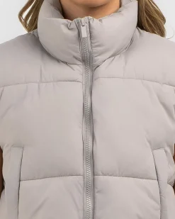 Clearance Icy Puffer Vest Women Jackets & Coats