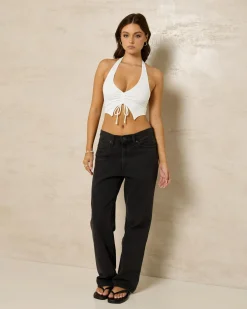 Tops*Ava And Ever Ilah Halter Top White