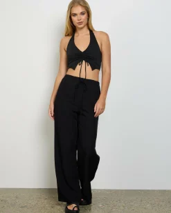 Tops*Ava And Ever Ilah Halter Top Black