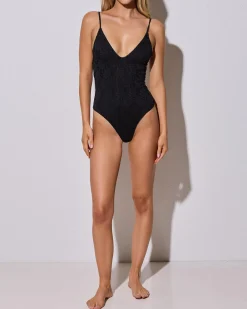 Tops*Ava And Ever Immi French Lace Bodysuit Black