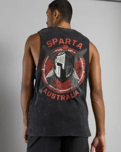 Activewear|Tops & T-Shirts*Sparta Immortal Muscle Tank Black Acid