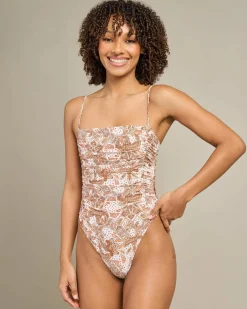 Online Impala Paisley Scrunched Side One Piece Swimsuit Women One Pieces