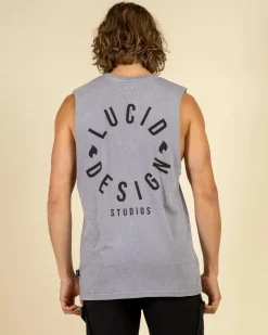 Tops & T-Shirts*Lucid Inception Muscle Tank Lt Grey Acid