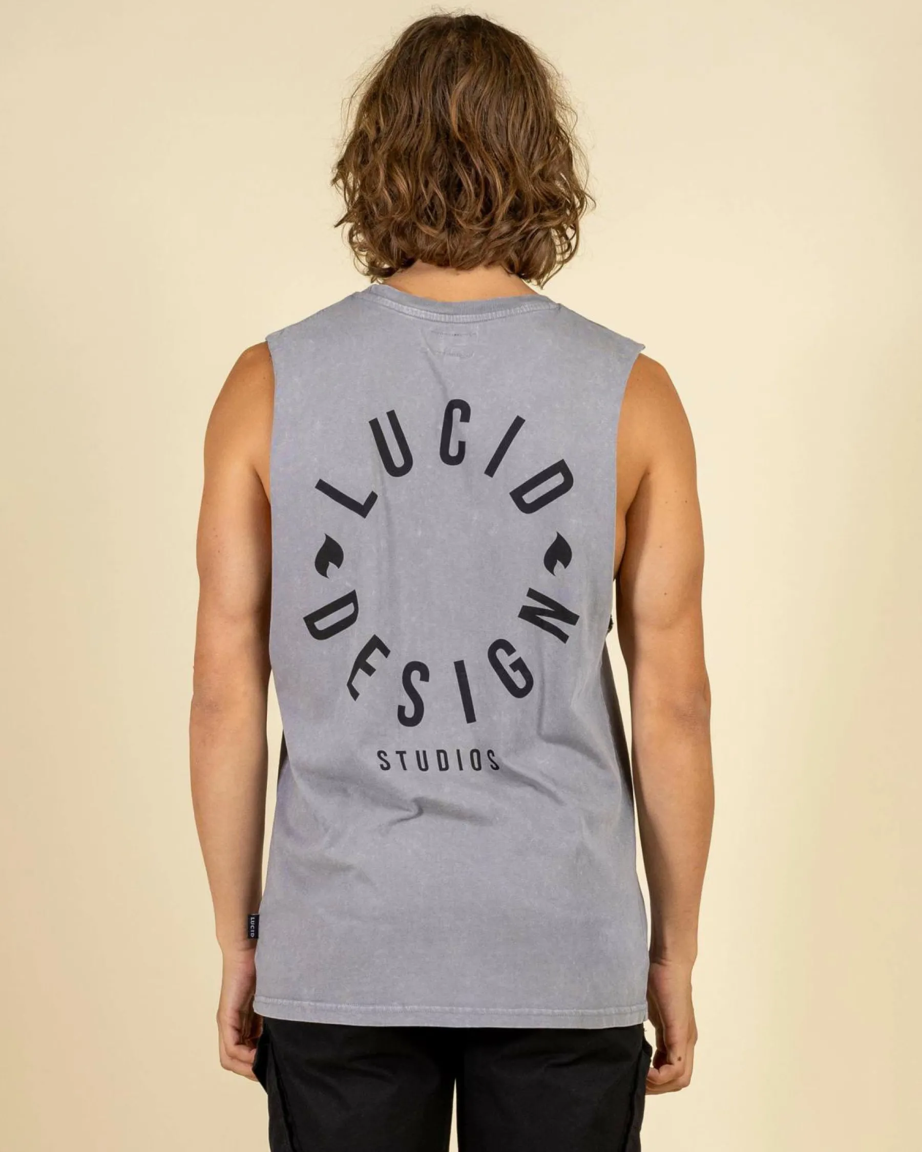 Tops & T-Shirts*Lucid Inception Muscle Tank Lt Grey Acid