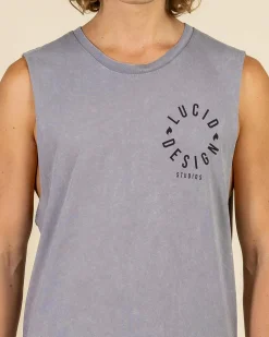 Tops & T-Shirts*Lucid Inception Muscle Tank Lt Grey Acid