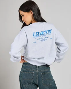 Jumpers & Hoodies*Lee Independent Baggy Sweatshirt White Marle